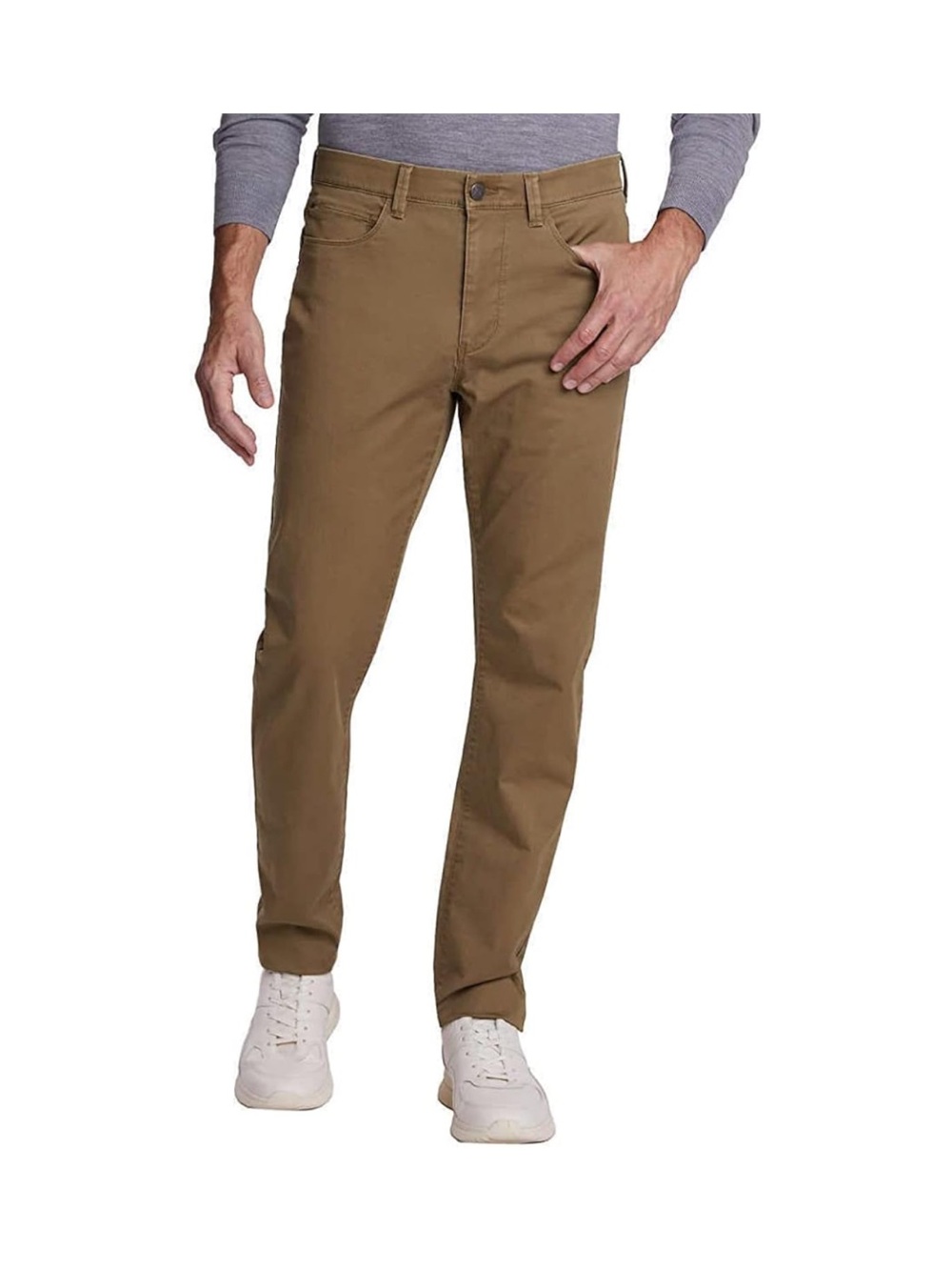 Men's Classic Straight Fit Chinos - Honey Brown